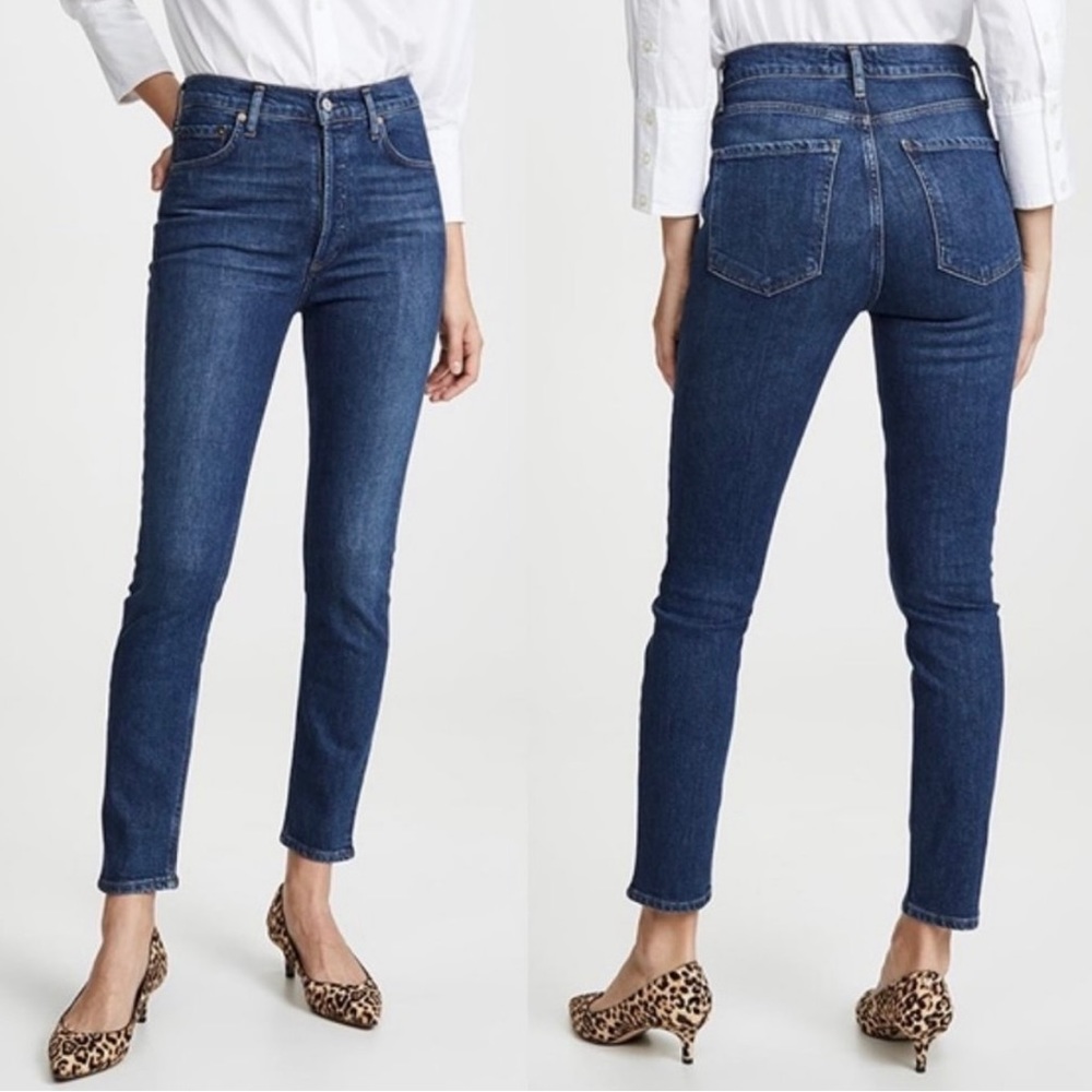 AGOLDE Nico High Rise Slim Color Fixation Denim Skinny Jeans NWT Size 28